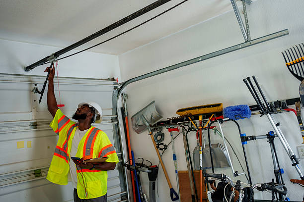 Professional Garage Door Panel Replacement technician working in Fairmount, NY